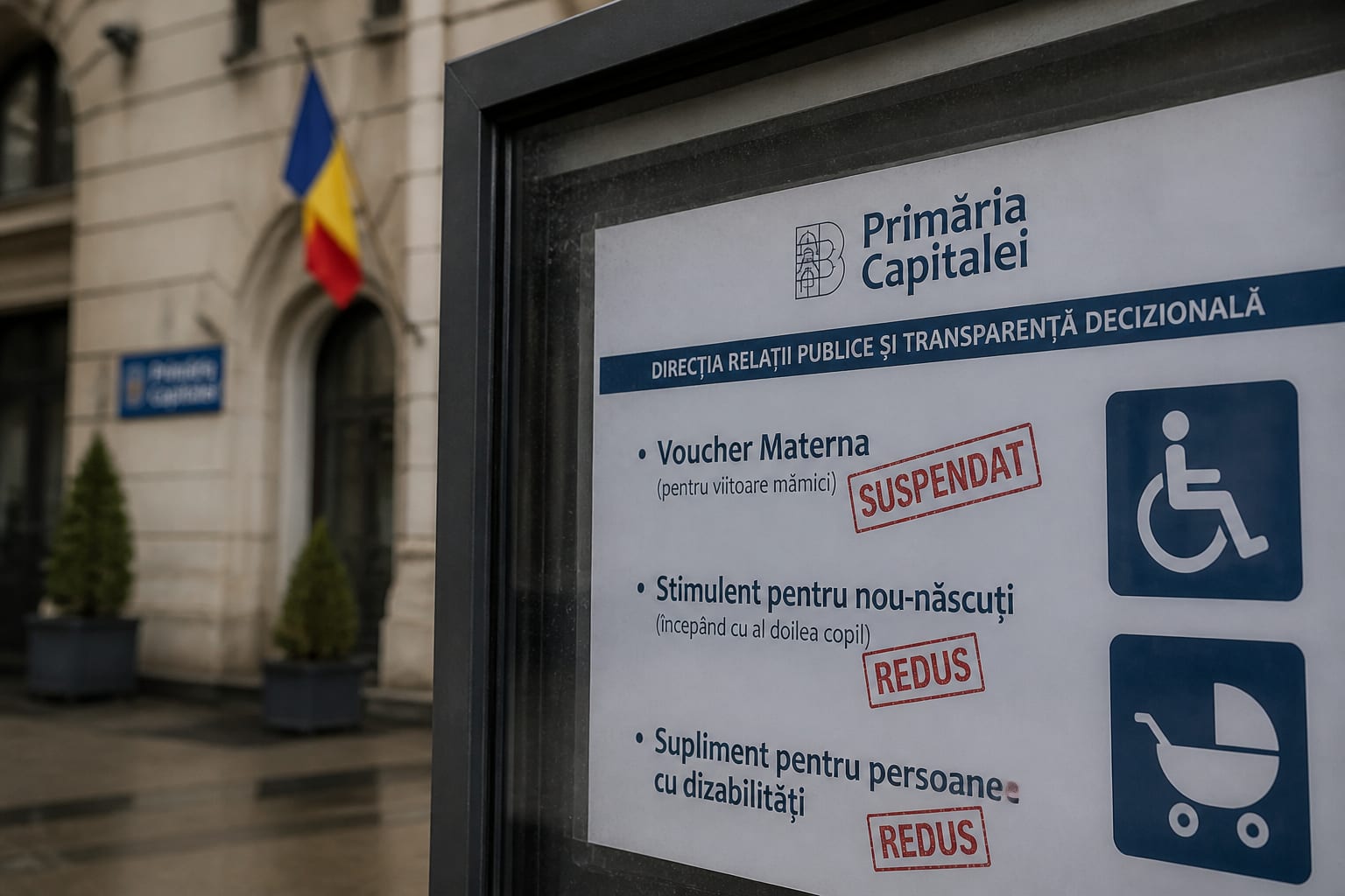 Primăria Capitalei propune tăierea ajutoarelor pentru gravide, nou-născuți și persoane cu dizabilități