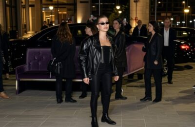 Hailey Bieber – Aparitie spectaculoasa in negru total in Beverly Hills